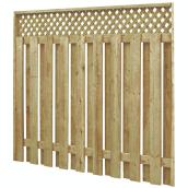 AFA Fence Trellis Lattice Top Fence - Pre-Assembled - Pressure-Treated Wood - 6-ft H x 8-ft W