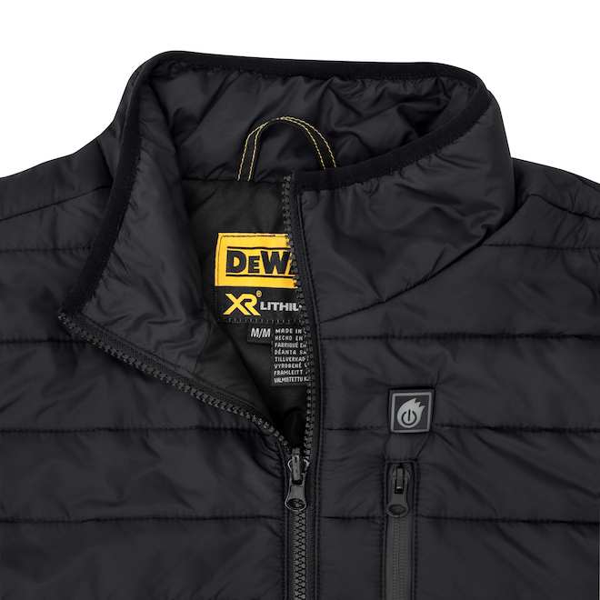 DEWALT Puffer Heated Sleeveless Vest in Black Polyester - XX Large