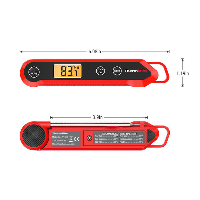 ThermoPro BBQ Instant Read Waterproof Digital Thermometer