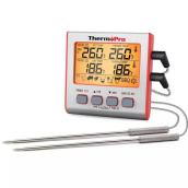 ThermoPro Independant Dual-Probe Digital Thermometer - Red - Magnetic Back