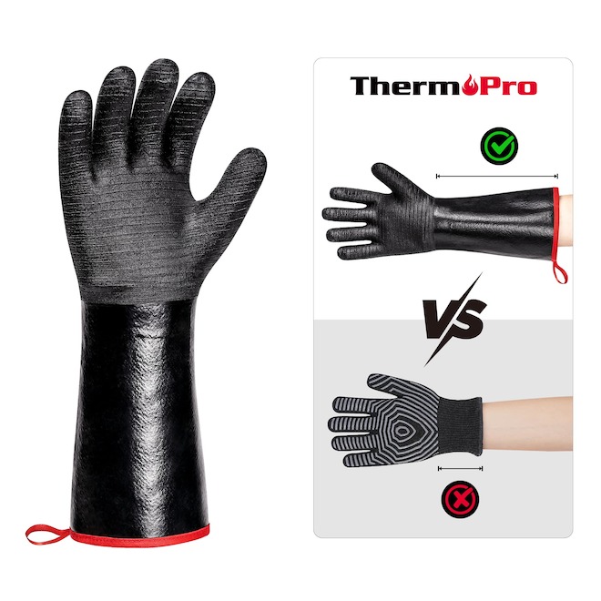ThermoPro Black Neoprene BBQ Cooking Gloves - 1 Pair