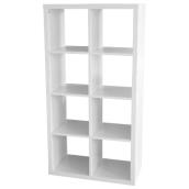 Bibliothèque 8 cases, blanche