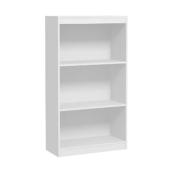 Uberhaus 3-Shelf Bookcase - White