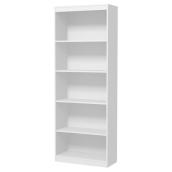 Uberhaus 5-Shelf Bookcase - 26.8-in X 12-in X 72.3-in - White