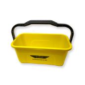Ettore Yellow Plastic All-Purpose Pail with Handle - 3-US Gallons Capacity