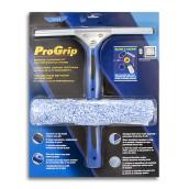 Ettore ProGrip Window Cleaning Kit with 12-in Squeegee and 10-in Washer - Rubber and Microfibre