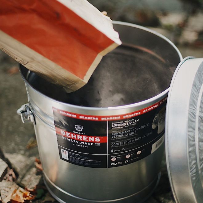 Behrens Galvanized Steel Can with Locking Lead - 6-gal.