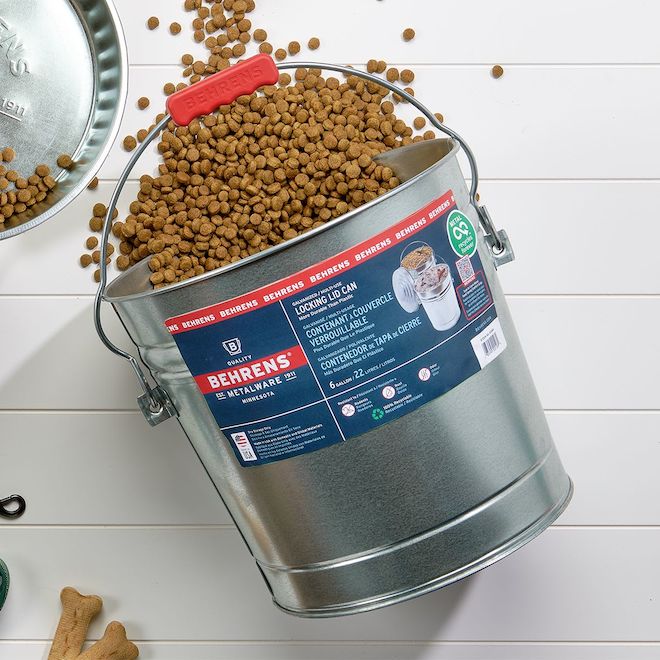 Behrens Galvanized Steel Can with Locking Lead - 6-gal.