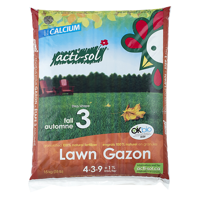 Natural Lawn Fertilizer - Step 3 - 4-3-9 - 15 kg