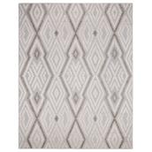 JLA Home 8-ft x 10-ft Exterior Carpet with Cream Coloured Pattern