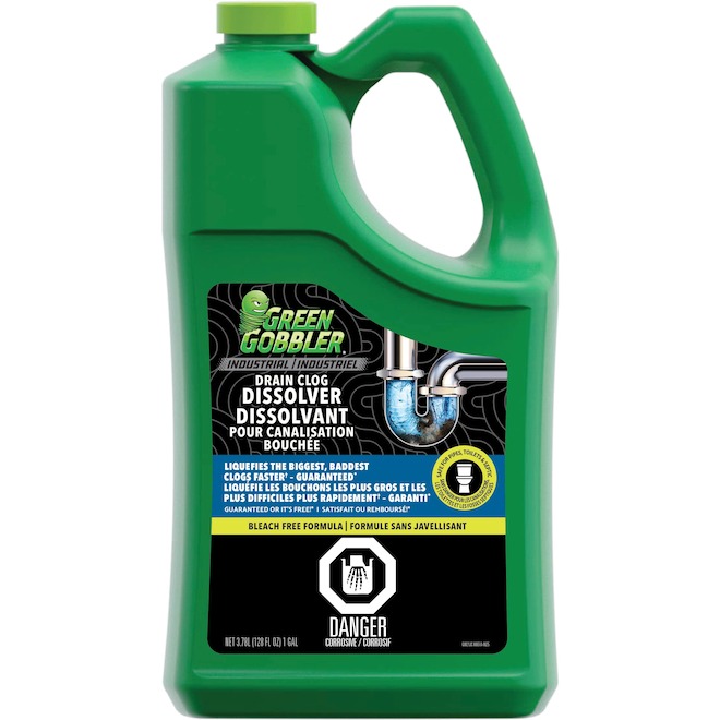 Green Gobbler Drain Clog Dissolver Liquid Industrial Quality - 3.78-L