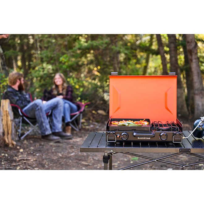 Blackstone OTG Portable Cooking Griddle 12 x 14-in with Side Burner 7200 BTU