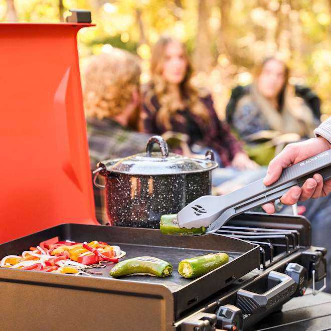 Blackstone OTG Portable Cooking Griddle 12 x 14-in with Side Burner 7200 BTU