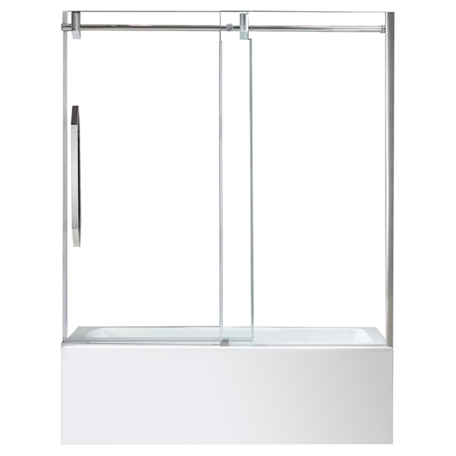 Image of Ove Decors | Antigua Bathtub Door - 59-In - Tempered Glass And Chrome | Rona