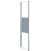 OVE Decors Melba Side Panel for Corner Shower Enclosure - 36-in - Frosted Band - Tempered Glass and Chrome
