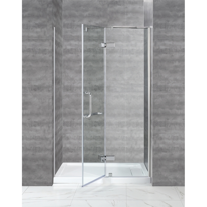 Ove Decors 48-in x 36-in White Acrylic Shower Base with Hidden Drain