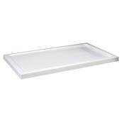 Ove Decors 60-in x 36-in White Acrylic Shower Base with Hidden Drain