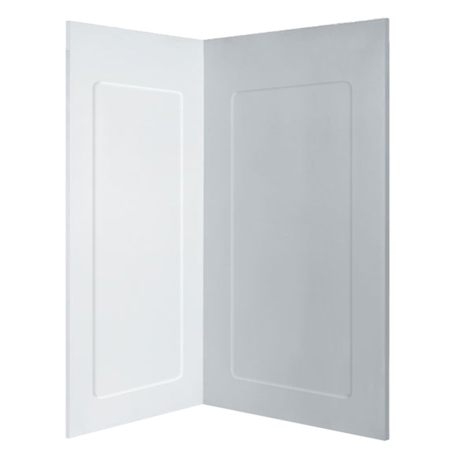 Ove Savannah 40-in x 32-in White Shower Surround Corner Wall Panel