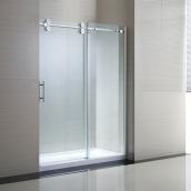 Ove Sydney 60-in Chrome Frameless Sliding Shower Door