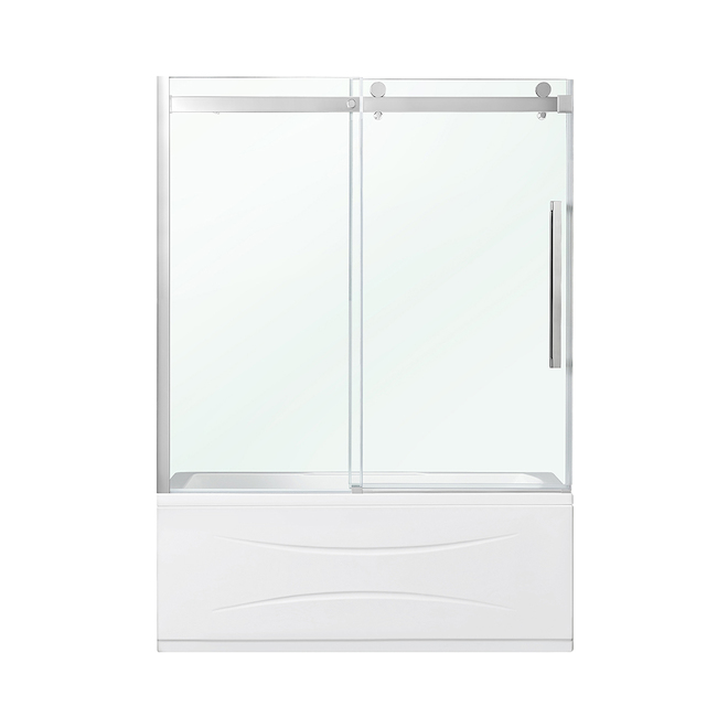 Image of Ove Decors | Bel 60-In Tempered Glass Bathtub Door With Chrome HÃ rdware | Rona