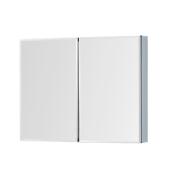 Medicine Cabinet - Mirror Doors - 4 Shelves - Aluminum/Glass