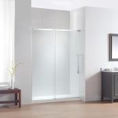 Ove Decors Sliding Shower Door - Clear Tempered Glass - Left or Right Opening - Chrome - 60-in W