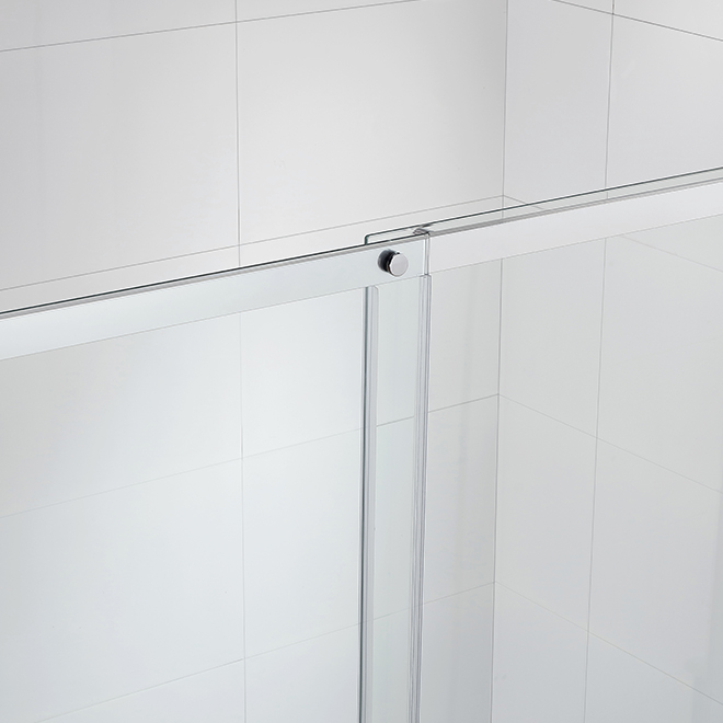 Ove Decors Sliding Shower Door - Clear Tempered Glass - Left or Right Opening - Chrome - 60-in W