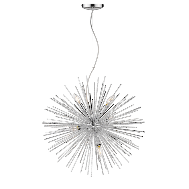 OVE Decors Magellan 6-Light 23.6-in Starburst Pendant Light - Chrome