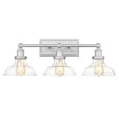 OVE Decors Elgin 26-in W 3-Light Brushed Nickel Contemporary LED Vanity Light