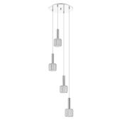 Ove Decors Acantha Hanging Light with Integrated LED - 4 Lights - 82-in x 13-in - Polished Chrome