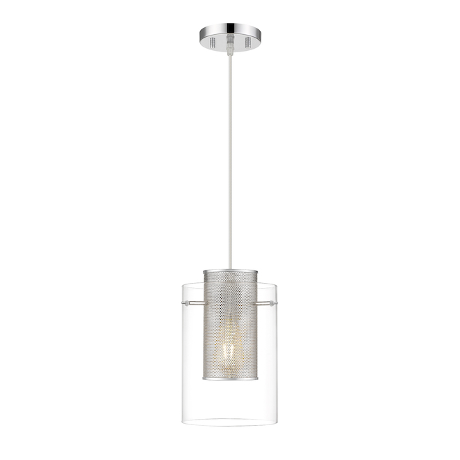 Ove Decors Elestren 1-Light Pendant - Glass and Polished Chrome