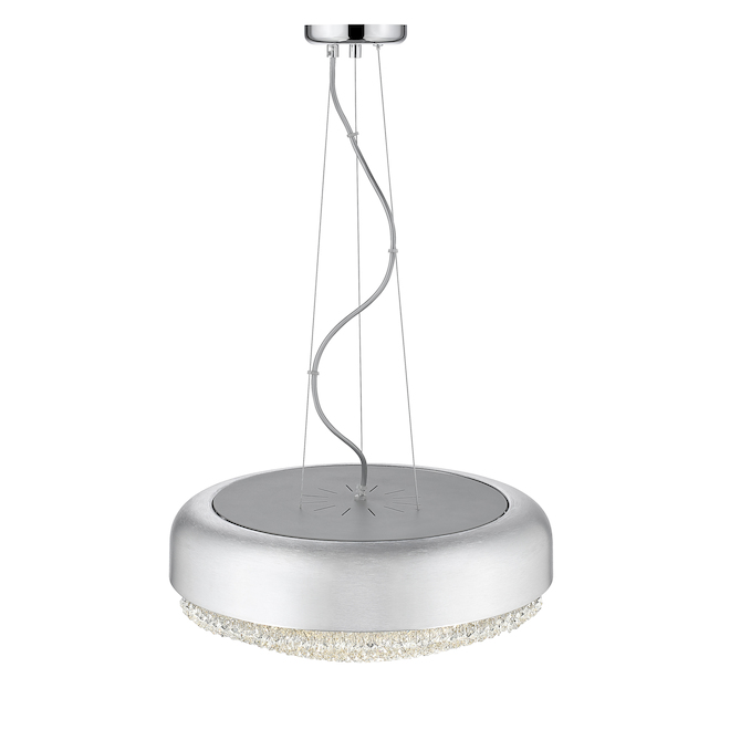 Ove Decors Primrose I Hanging Light with Integrated LED - 5 Lights - 81-in x 18-in - Brushed Silver