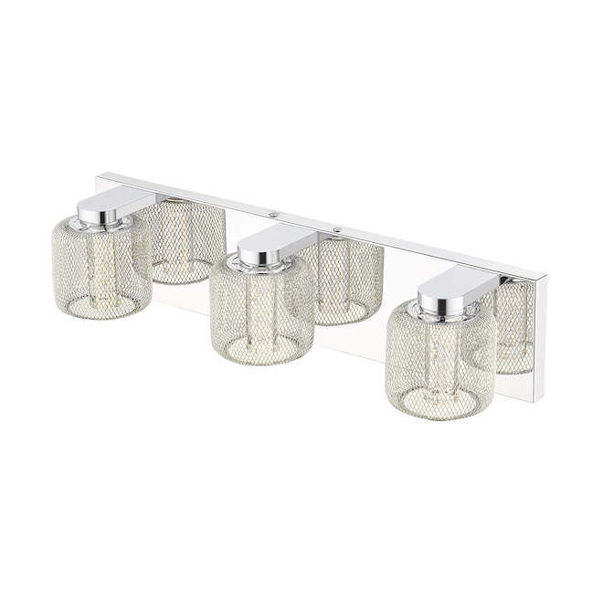 Luminaire de meuble-lavabo Acantha OVE Decors à 3 lumières DEL, chrome poli