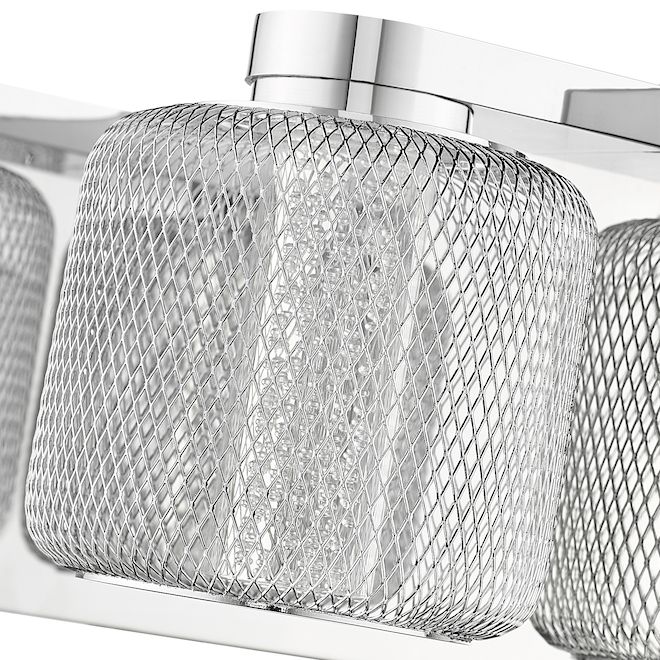 Luminaire de meuble-lavabo Acantha OVE Decors à 3 lumières DEL, chrome poli