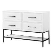 OVE Decors Reve 48-in White 1-Sink Vanity with White Ceramic Top