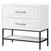 OVE Decors Reve 36-in White 1-Sink Vanity with White Ceramic Top