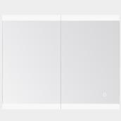 OVE Decors Leo 30-in x 24-in Rectangle Surface/Recessed Medicine Cabinet with Mirror and LED Light