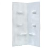 Ove Decors Emily-Swift 36-in x 73.62-in White Corner Wall Shower Panel