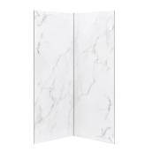 Ove Decors Arroyo 60 x 80-in Marbled White Alcove Shower Wall Panel