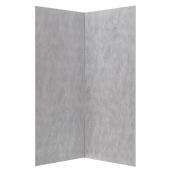 Ove Decors Lotus 31-in x 74-in Grey Shower Panel