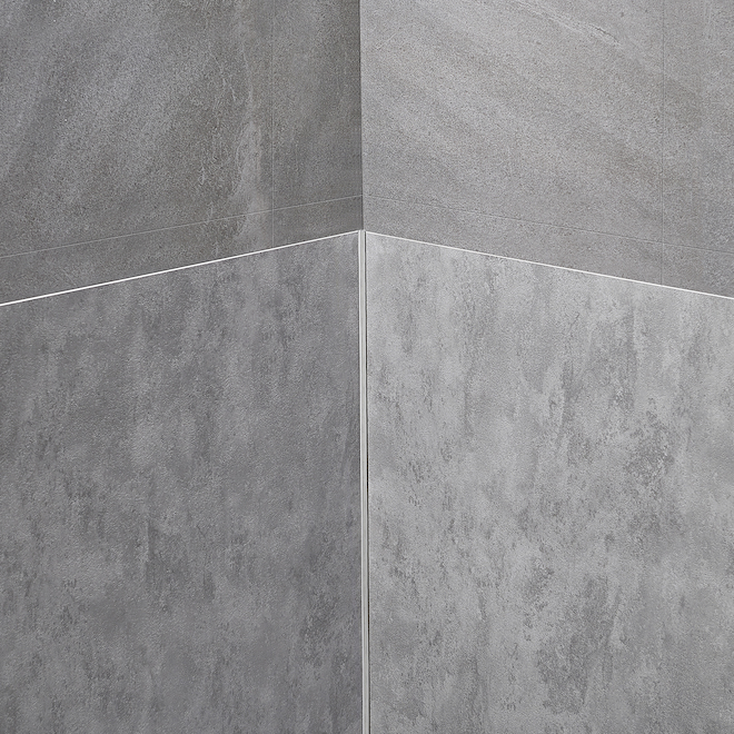 OVE Decors Lotus 31-in x 74-in Grey Concrete Finish Shower Panel