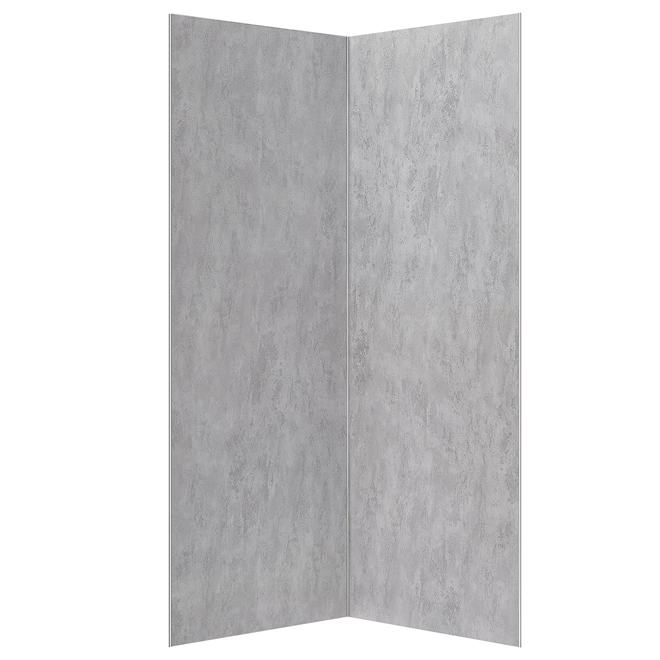 Ove Decors Lotus 31.3-in x 80-in Concrete Grey Finish Shower Panel