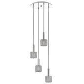 OVE Decor Lemmie 4-Light Pendant Light - Crystal and Stainless Steel