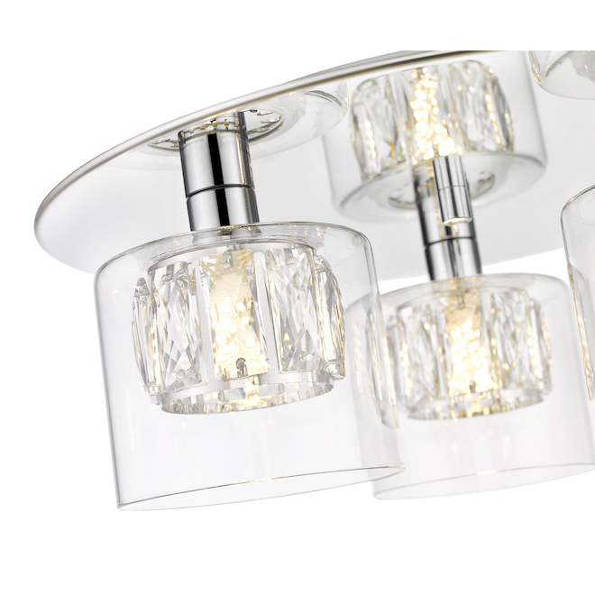 OVE Decors May 3-Light Flushmount 40W of 15 x 5 13/16-in - Chrome