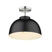 OVE Decors Cal 1-Light LED Semi-Flushmount Fixture in Matte Black