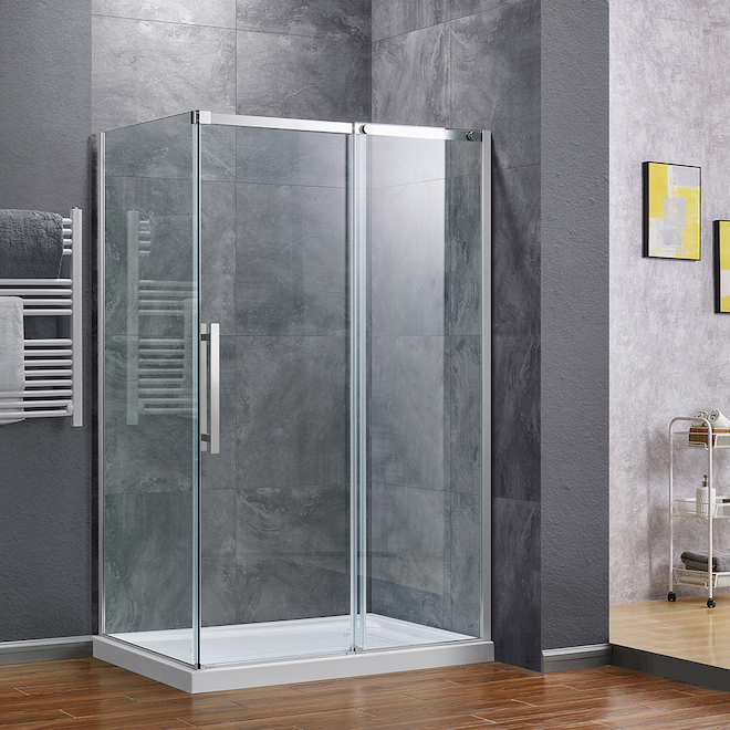 Allen + Roth Venice 32-in Chrome Shower Side Panel
