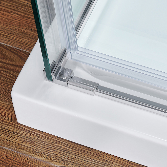 Allen + Roth Venice 32-in Chrome Shower Side Panel