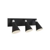 OVE Decors Indra 21.65-in 3-Light Matte Black Wall Sconce