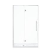 OVE Decors Niko 48-in Soft-Close Clear Glass Shower Door with Polished Chrome Hardware