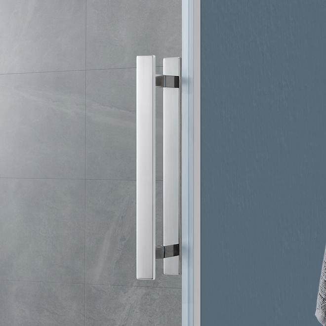 OVE Decors Niko 48-in Soft-Close Clear Glass Shower Door with Polished Chrome Hardware